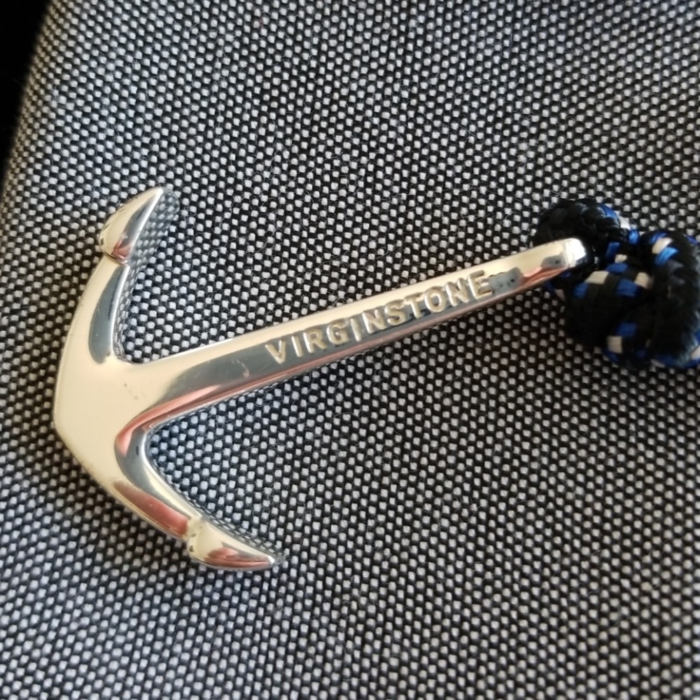 New Virginstone Silver Anchor Navy Bracelet